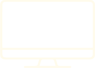 Dessin au trait simple d'un écran d'ordinateur, affiché en couleur claire sur fond transparent. L'écran est vide et le moniteur est muni d'un support en bas.